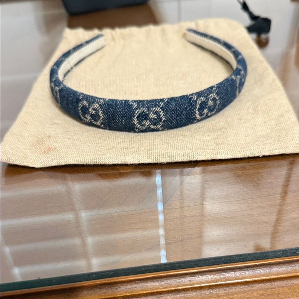 Gucci Indigo Blue Denim Women's Headband - Picture 4 of 8
